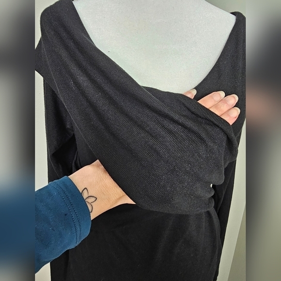 Long Sleeve Over Shoulder Cross Front Maternity Top Isabel Maternity MED - Picture 8 of 11
